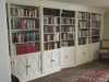 Painted wall of books